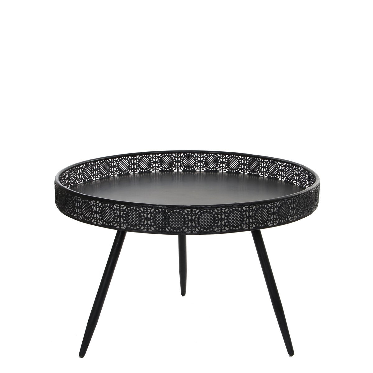 Lagune Salontafel - H46 x Ø70 cm - Metaal - Zwart