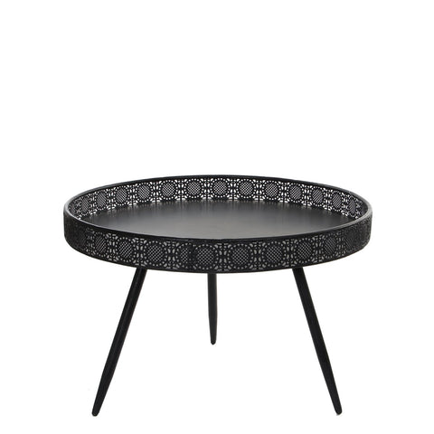 Lagune Salontafel - H46 x Ø70 cm - Metaal - Zwart