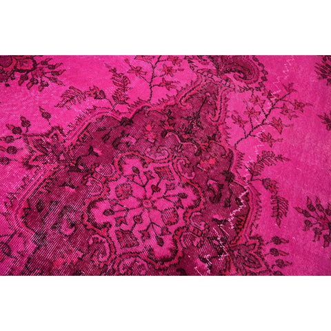 Roze vintage vloerkleed - 280x177 cm - HANDGEMAAKT