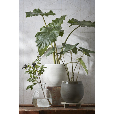 Douro Bloempot - H18 x Ø20 cm - Terracotta - Off White