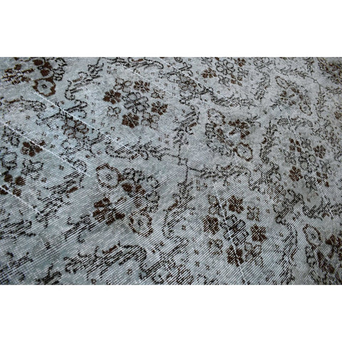 Grijs vintage vloerkleed - 209x110 cm - HANDGEMAAKT