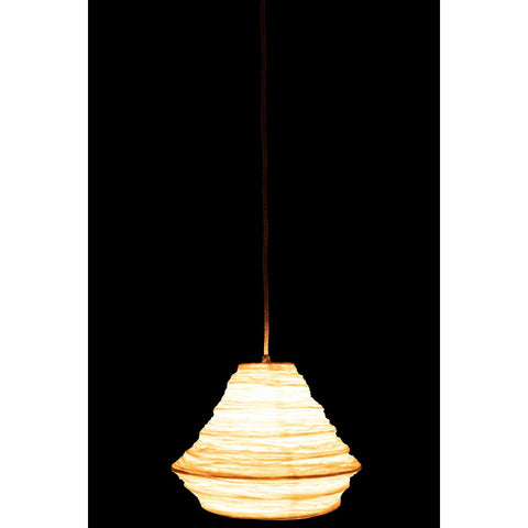 J-Line hanglamp Nest Raffia - rotan - wit