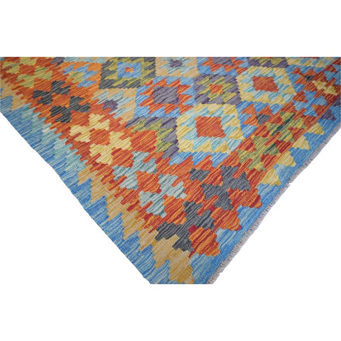 Kleurrijke kelim - 294x202 cm - HANDGEMAAKT