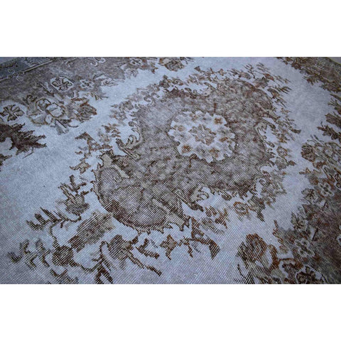 Vintage vloerkleed blauw - 280x174 cm - HANDGEMAAKT