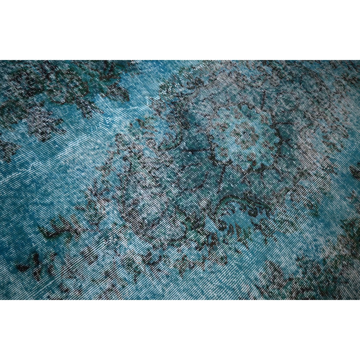 Blauw vintage vloerkleed - 290x180 cm - HANDGEMAAKT