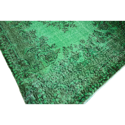 Groen vintage vloerkleed - 208x116 cm - HANDGEMAAKT