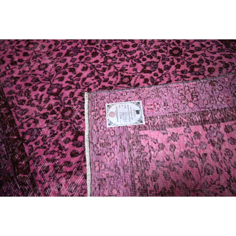Roze vintage vloerkleed - 193x108 cm - HANDGEMAAKT