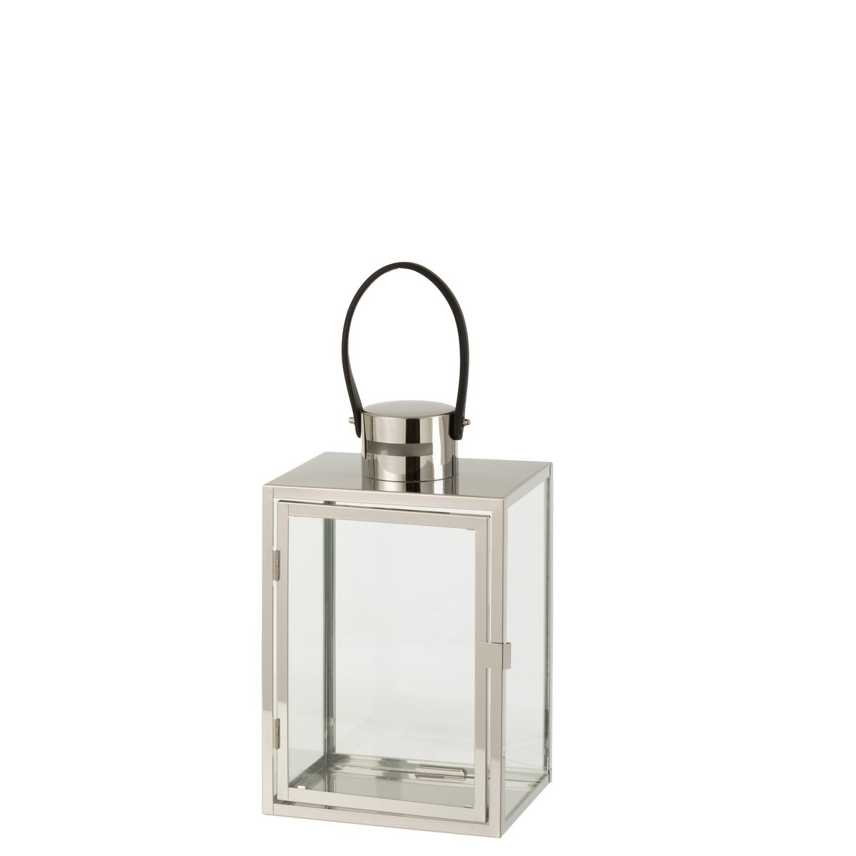 J-Line lantaarn Rechthoek - metaal/glas - zilver