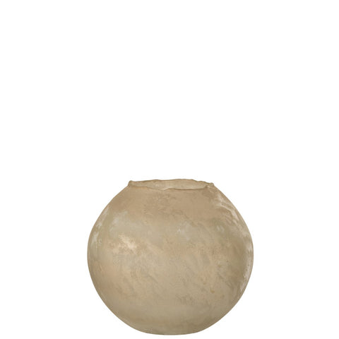 J-Line Vaas Soda Rond Glas Goud Large