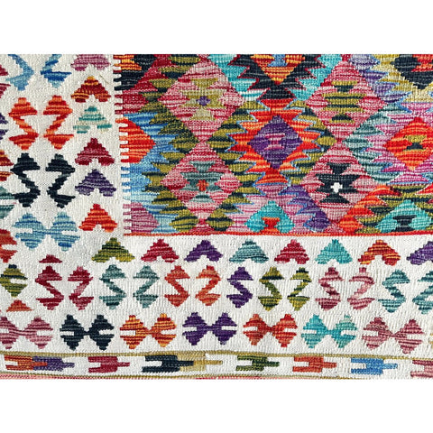 XL Kleurrijke kelim - 400x310 cm - HANDGEMAAKT