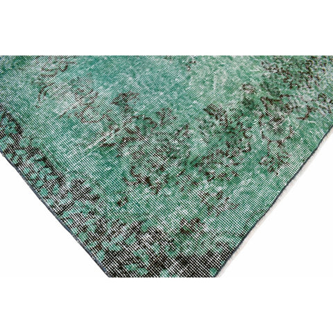 Turquoise vintage vloerkleed - 185x110 cm - HANDGEMAAKT