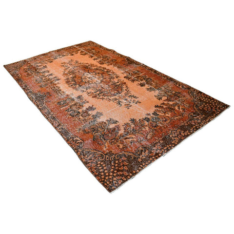 Vintage vloerkleed oranje - 274x167 cm - HANDGEMAAKT