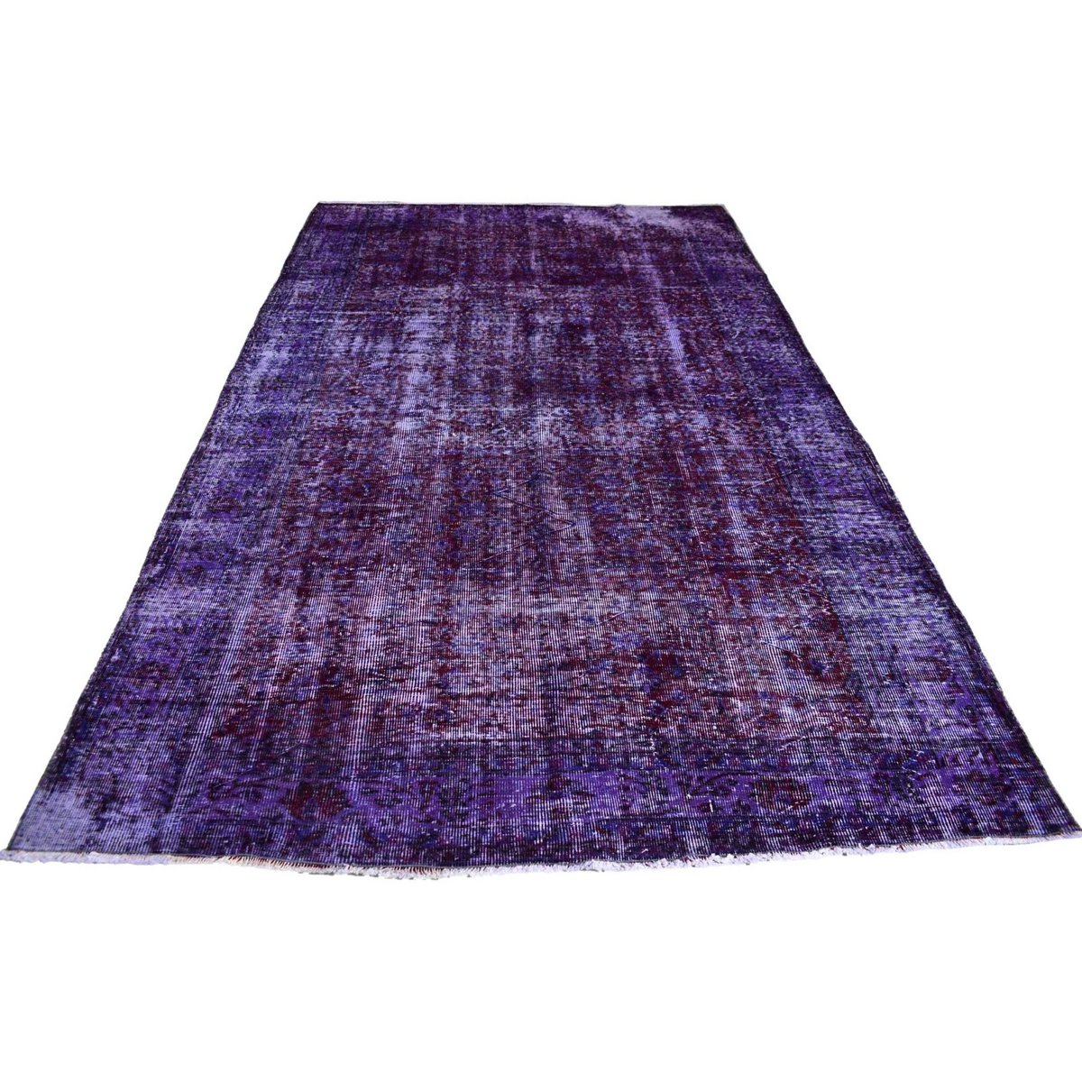 Super vintage paars vloerkleed - 304x188 cm - HANDGEMAAKT