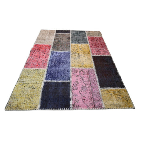 Patchwork vloerkleed - 172x120 cm - HANDGEMAAKT