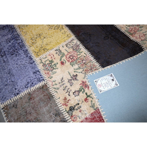 Patchwork vloerkleed - 173x120 cm - HANDGEMAAKT