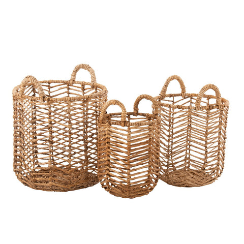 J-Line Manden Bananen - hout/jute - naturel