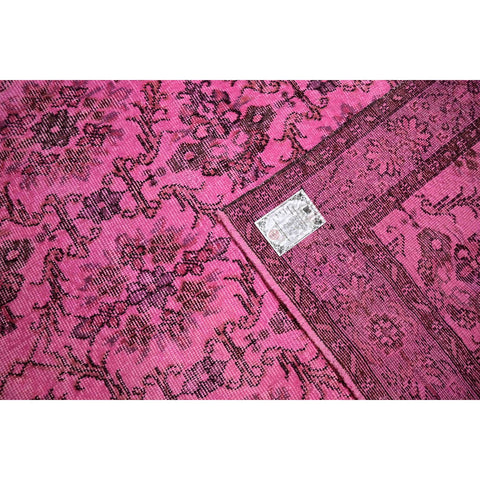 Roze vintage vloerkleed - 284x182 cm - HANDGEMAAKT