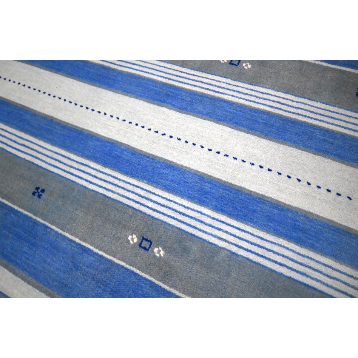Blauw Gabbeh vloerkleed - 180x120 cm - HANDGEMAAKT