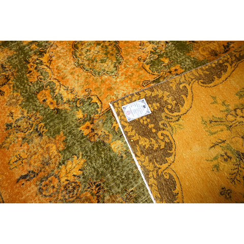 Geel vintage vloerkleed - 244x176 cm - HANDGEMAAKT