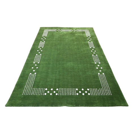Groen Gabbeh vloerkleed - 215x140 cm - HANDMADE