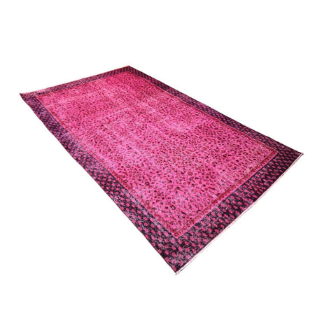 Roze vintage vloerkleed - 260x150 cm - HANDGEMAAKT