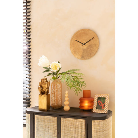 J-Line Rond klok - metaal - goud - S - Ø 37 cm