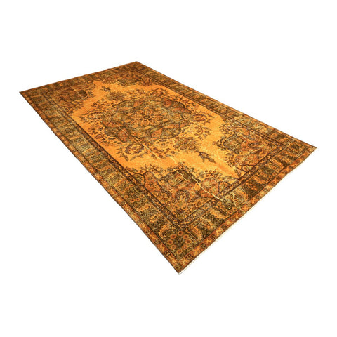Geel vintage vloerkleed - 275x166 cm - HANDGEMAAKT