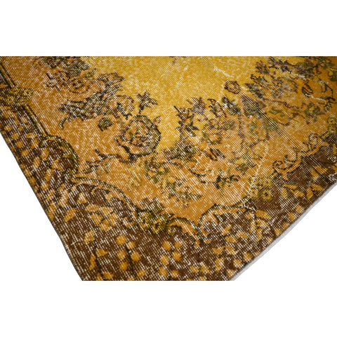 Geel vintage vloerkleed - 205x117 cm - HANDGEMAAKT