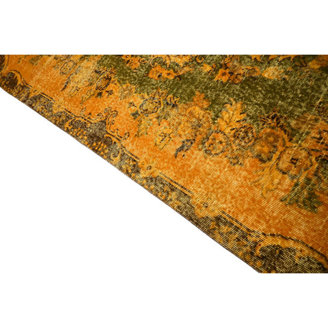 Geel vintage vloerkleed - 244x176 cm - HANDGEMAAKT