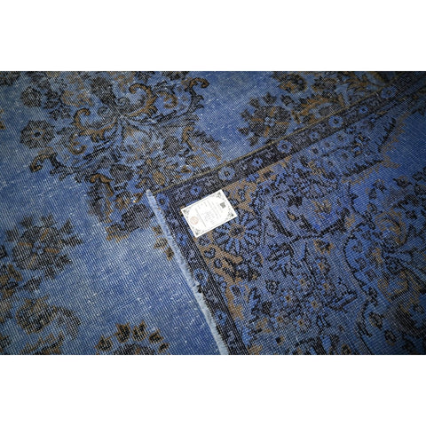 Blauw vintage vloerkleed - 297x175 cm - HANDGEMAAKT
