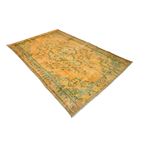 Geel vintage vloerkleed - 267x170 cm - HANDGEMAAKT
