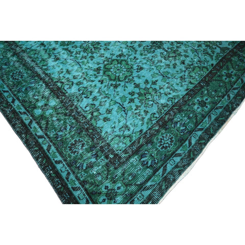 Turquoise vintage vloerkleed - 277x167 cm - HANDGEMAAKT