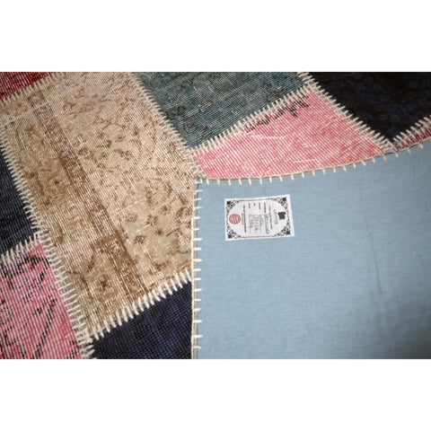 Patchwork vloerkleed - 170x116 cm - HANDGEMAAKT