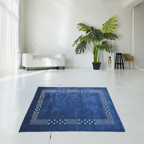 Blauw Gabbeh vloerkleed - 175x120 cm - HANDGEMAAKT