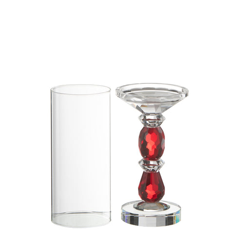 J-Line Kaarshouder Marie Kristal Rood/Transparant Large