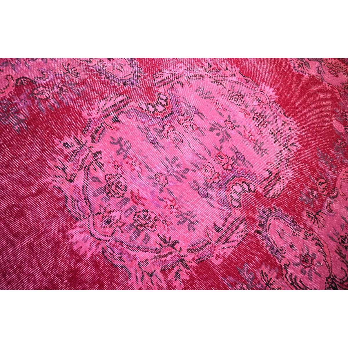 Roze vintage vloerkleed - 300x186 cm - HANDGEMAAKT