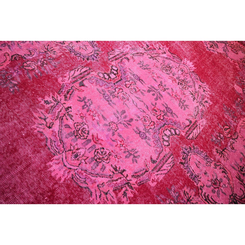 Roze vintage vloerkleed - 300x186 cm - HANDGEMAAKT