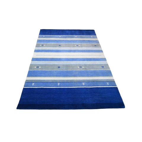 Blauw Gabbeh vloerkleed - 180x120 cm - HANDGEMAAKT