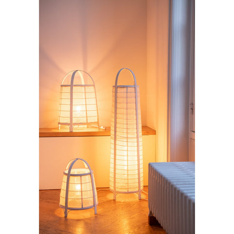 J-Line Lamp Rya Katoen/Bamboe Wit Small