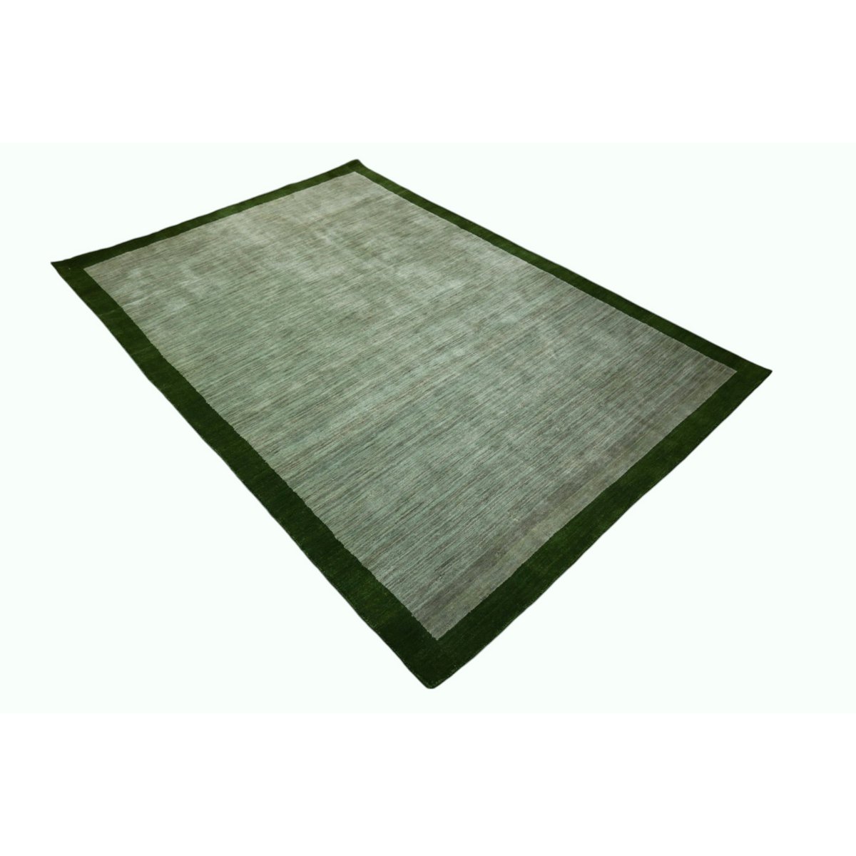 Groen modern vloerkleed - 208x140 cm - HANDMADE