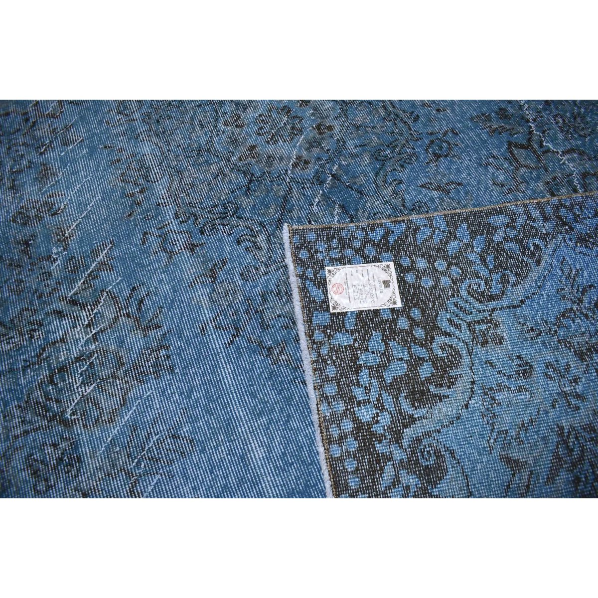 Blauw vintage vloerkleed - 270x162 cm - HANDGEMAAKT