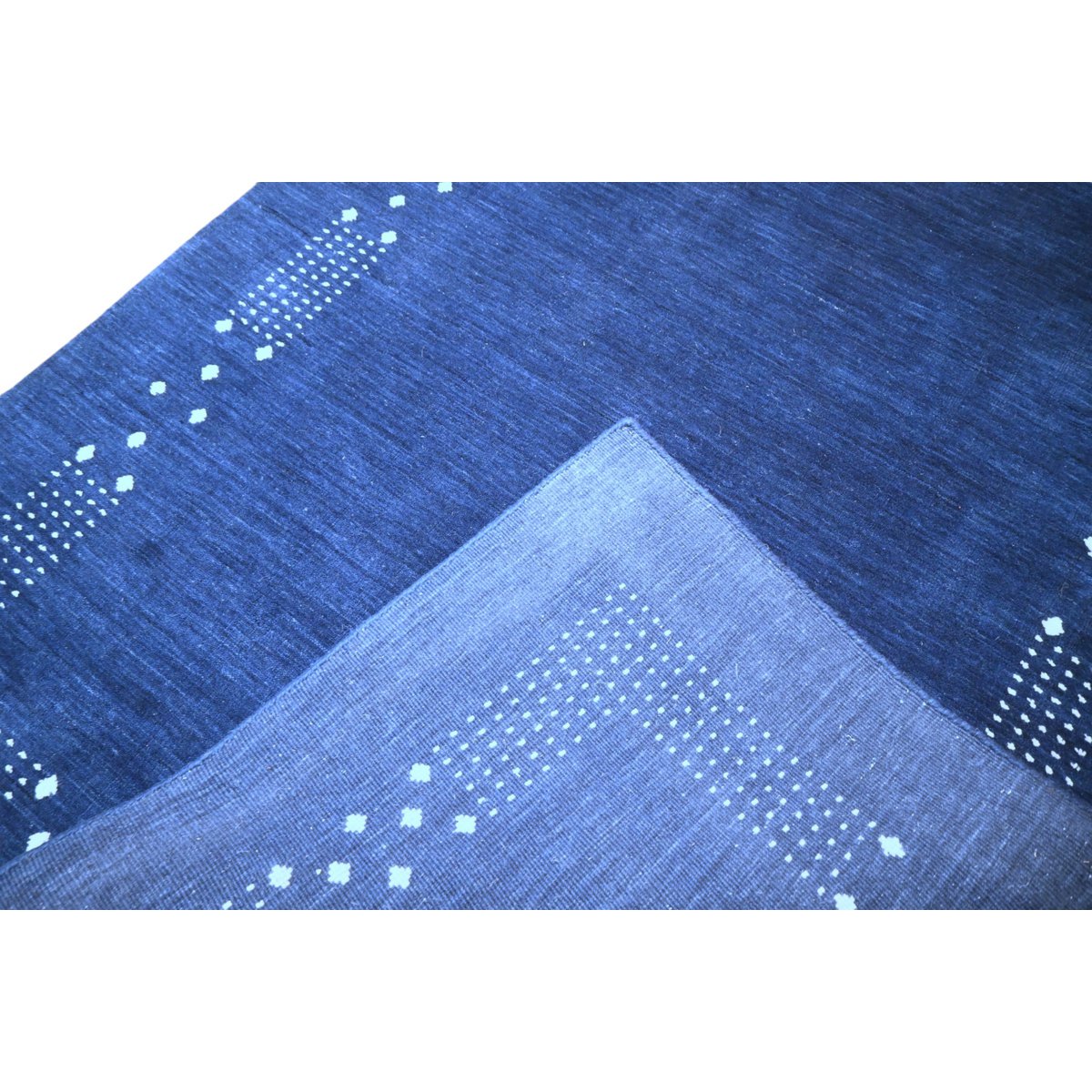 Blauw Gabbeh vloerkleed - 215x140 cm - HANDMADE