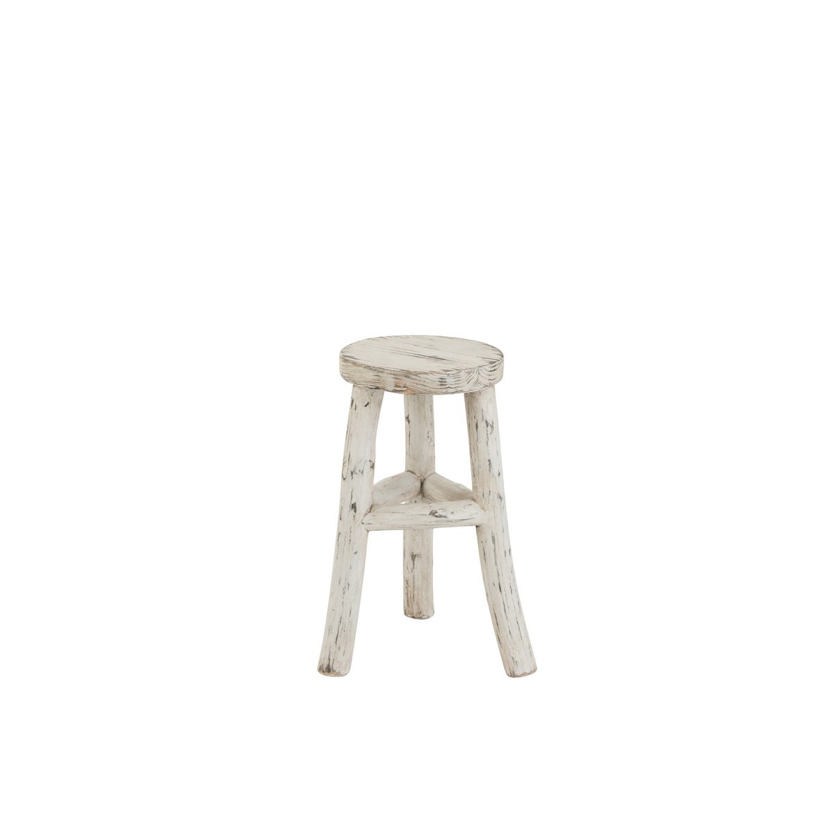 J-Line Kruk Ibiza Rond Hout White Wash