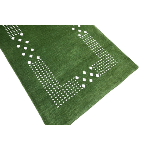 Groene Gabbeh loper - 225x72 cm - HANDGEMAAKT