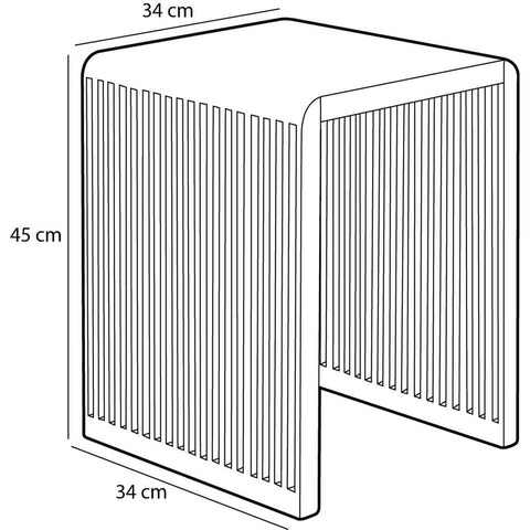 Yonker Bijzettafel - Set van 3 - L44 x B34 x H50 cm - Gerecycled Hout - Bruin