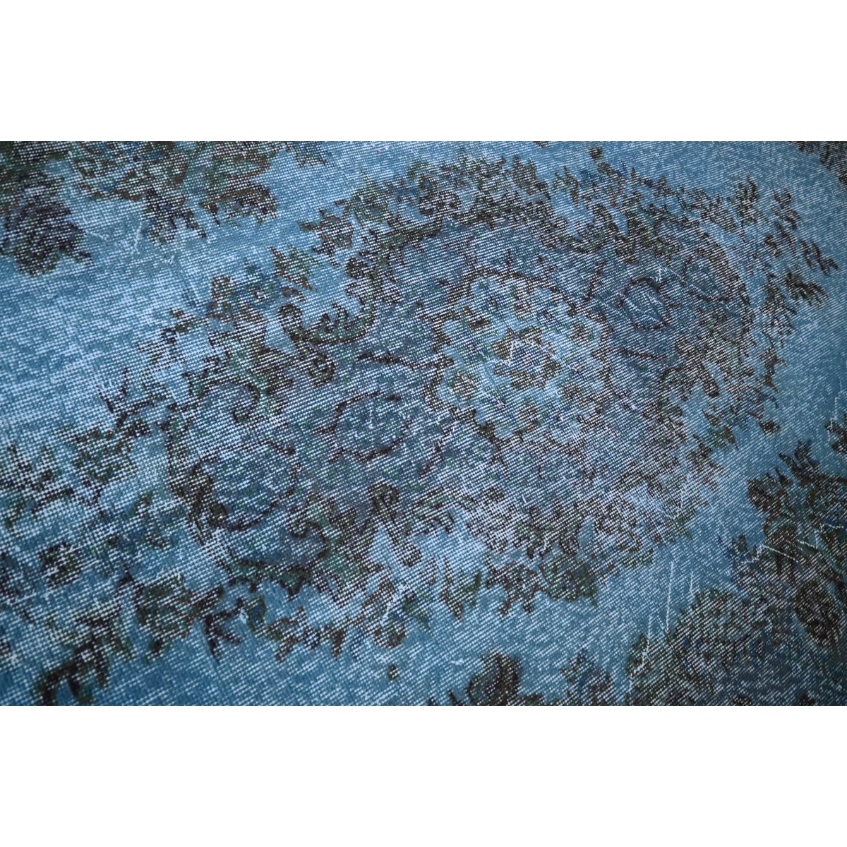 Blauw vintage vloerkleed - 276x160 cm - HANDGEMAAKT