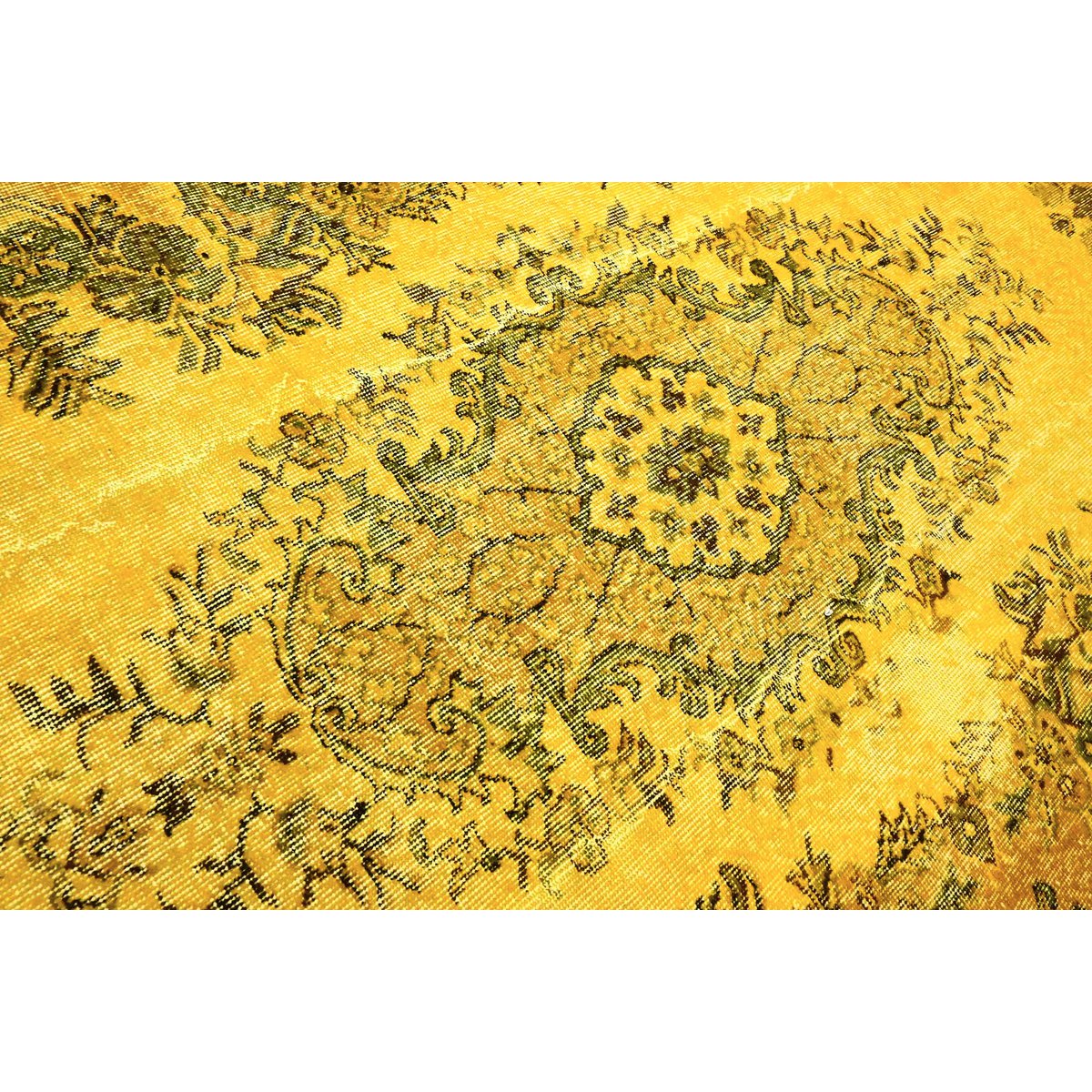 Geel vintage vloerkleed - 290x163 cm - HANDGEMAAKT