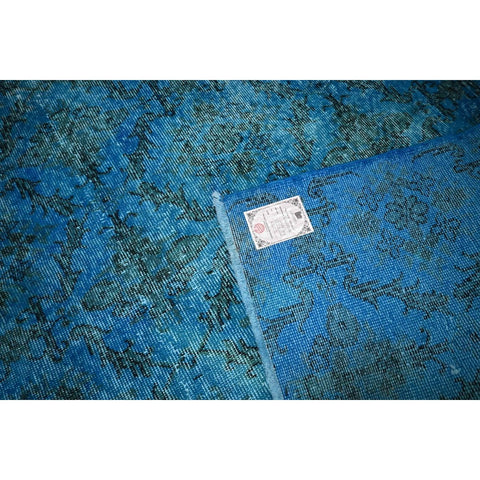 Blauw vintage vloerkleed - 195x132 cm - HANDGEMAAKT