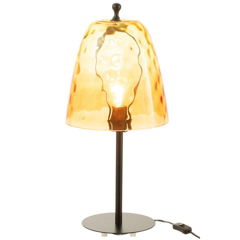 J-Line tafellamp Oceane - glas - geel