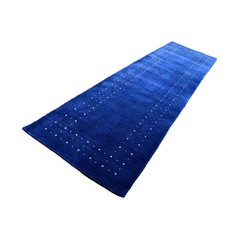 Blauwe Gabbeh loper - 283x80 cm - HANDGEMAAKT